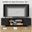 TV Stand with Power Outlet and 2 Cable Holes for 65 Inch TVs