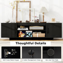 TV Stand with Power Outlet and 2 Cable Holes for 65 Inch TVs by LJGDeals
