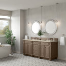 James Martin Bristol 72" Double Bathroom Vanity, Whitewashed Walnut