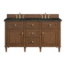 James Martin Lorelai 60" Double Bathroom Vanity, Mid-Century Walnut