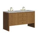 James Martin Hudson 60" Double Bathroom Vanity, Honey Oak