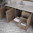 James Martin Portland 60" Single Bathroom Vanity, Whitewashed Walnut