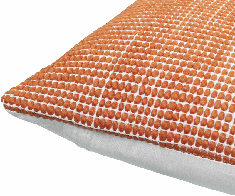 Trory Burnt Orange Throw Pillow