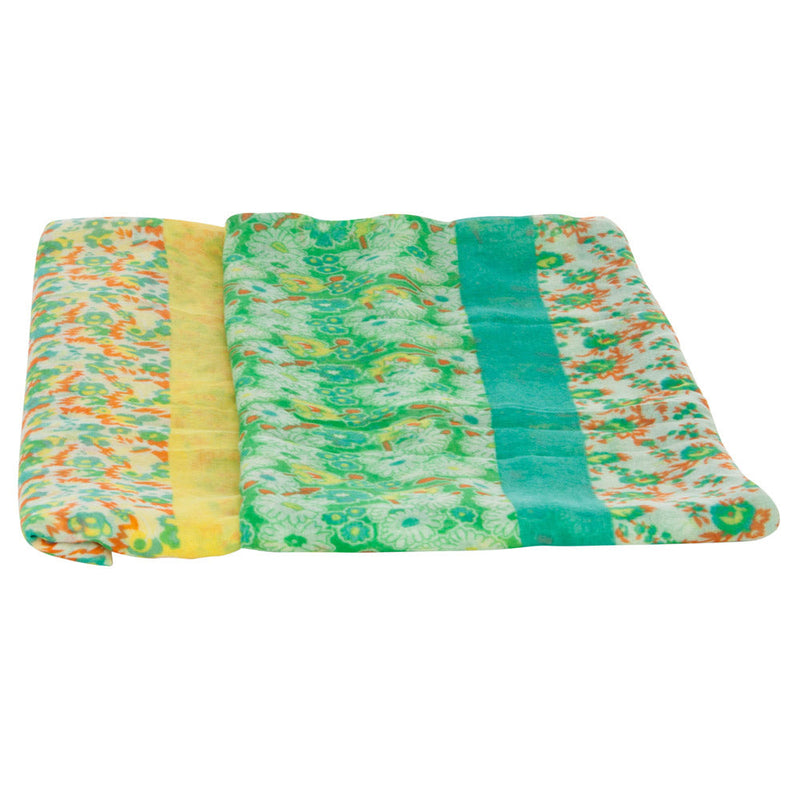Two Tone Floral Summer Scarf