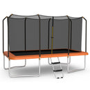 8 x 14 Feet Rectangular Recreational Trampoline with Safety Enclosure Net and Ladder by LJGDeals