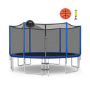 12/14/15/16 Feet Outdoor Recreational Trampoline with Enclosure Net-14 ft by LJGDeals