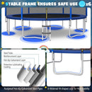 12/14/15/16 Feet Outdoor Recreational Trampoline with Enclosure Net-14 ft by LJGDeals
