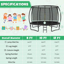 12FT ASTM Approved Recreational Trampoline with Ladder by LJGDeals