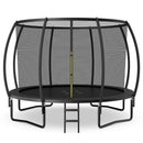 12FT ASTM Approved Recreational Trampoline with Ladder-Black