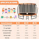 12FT ASTM Approved Recreational Trampoline with Ladder by LJGDeals