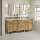 James Martin Lorelai 72" Double Bathroom Vanity, Light Natural Oak
