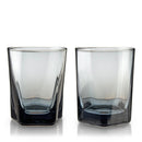 Hexagonal Crystal Double Old Fashioned Glasses in Smoke by Viski