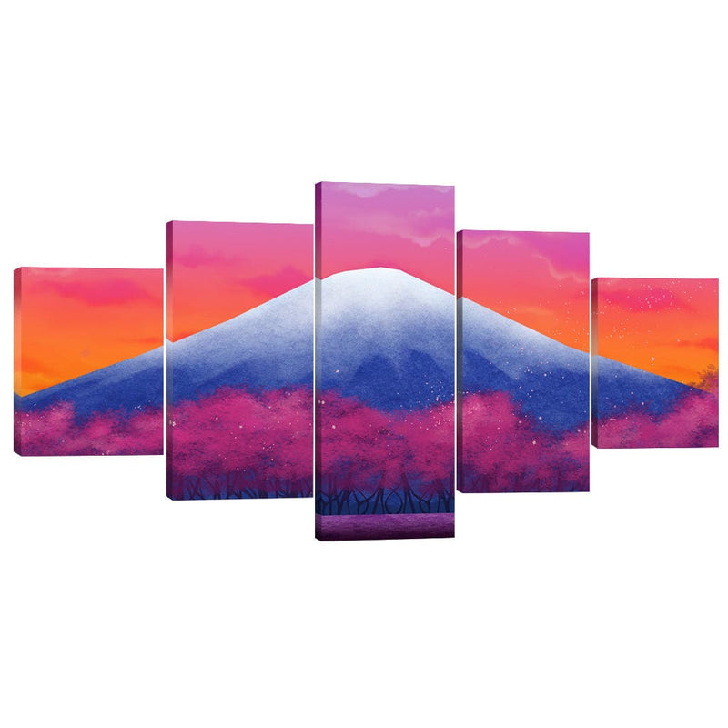 Twilight Fuji Canvas - 5 Panel