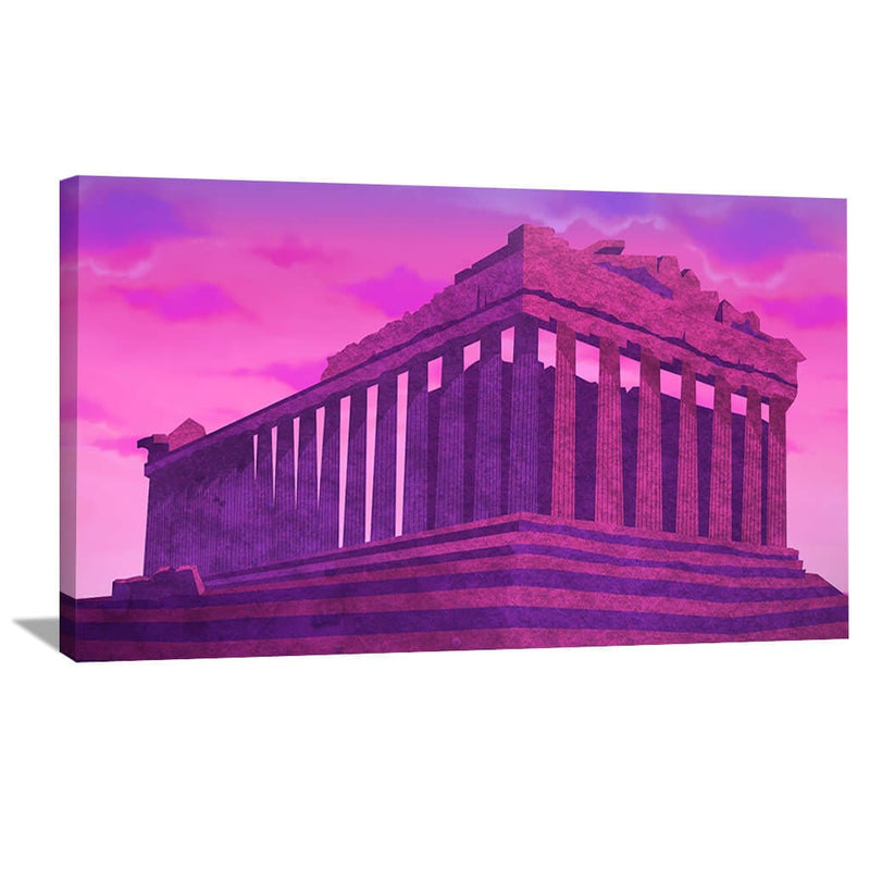 Twilight Parthenon Canvas