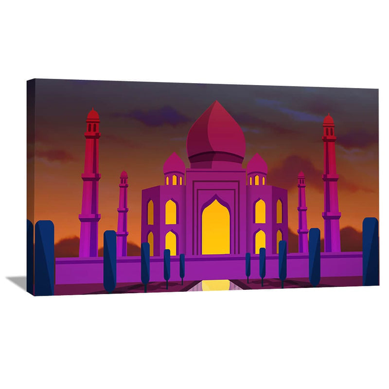 Twilight Taj Mahal Canvas