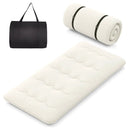 Queen/King/Twin/Full Futon Mattress Floor Sleeping Pad with Washable Cover Beige by LJGDeals