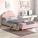 Twin Bed Frame with Height-Adjustable Headboard and Sturdy Wooden Slats