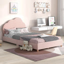 Twin Bed Frame with Height-Adjustable Headboard and Sturdy Wooden Slats by LJGDeals