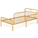 Twin Size Bed Frame with Headboard and Safety Side Guardrails by LJGDeals