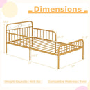 Twin Size Bed Frame with Headboard and Safety Side Guardrails by LJGDeals