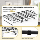 Twin Size Folding Bed with Memory Foam Mattress and Heavy-duty Metal Frame