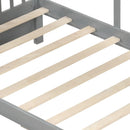 Twin Size House Bed with 2 Storage Drawers and Fence Guardrails by LJGDeals