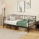 Twin Size Platform Bed with Heavy-duty Metal Slat Support by LJGDeals