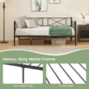 Twin Size Platform Bed with Heavy-duty Metal Slat Support by DirectDeals