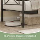 Twin Size Platform Bed with Heavy-duty Metal Slat Support by LJGDeals