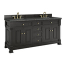 James Martin Brookfield 72" Double Bathroom Vanity, Black Onyx