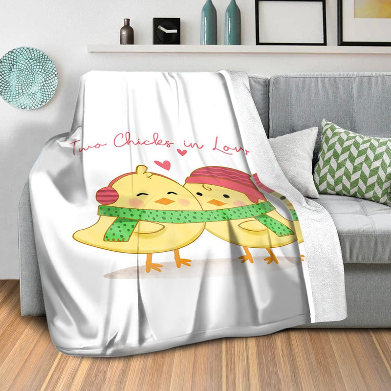 Two Chicks in Love Blanket