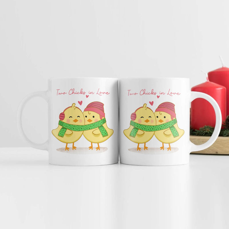 Two Chicks in Love Mug