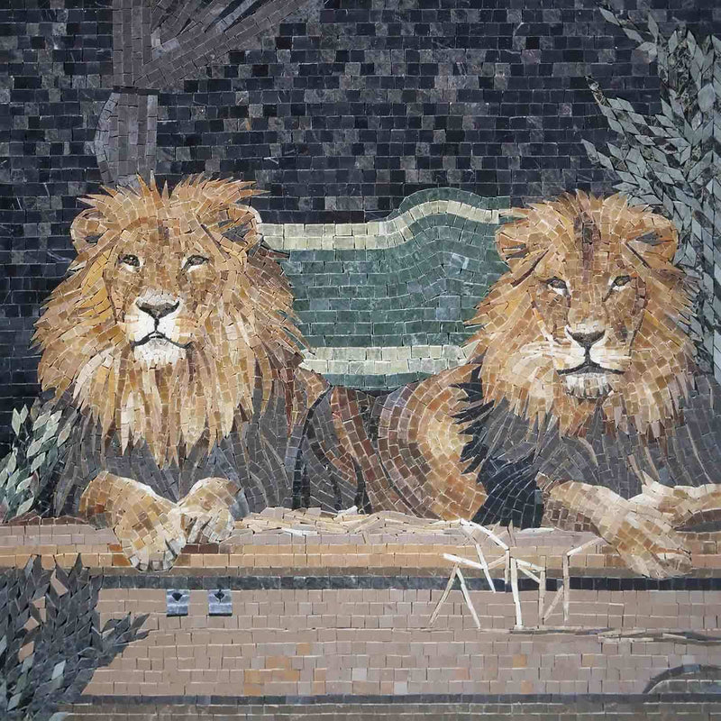 Le Roi De La Jungle - Mosaic Tile Art