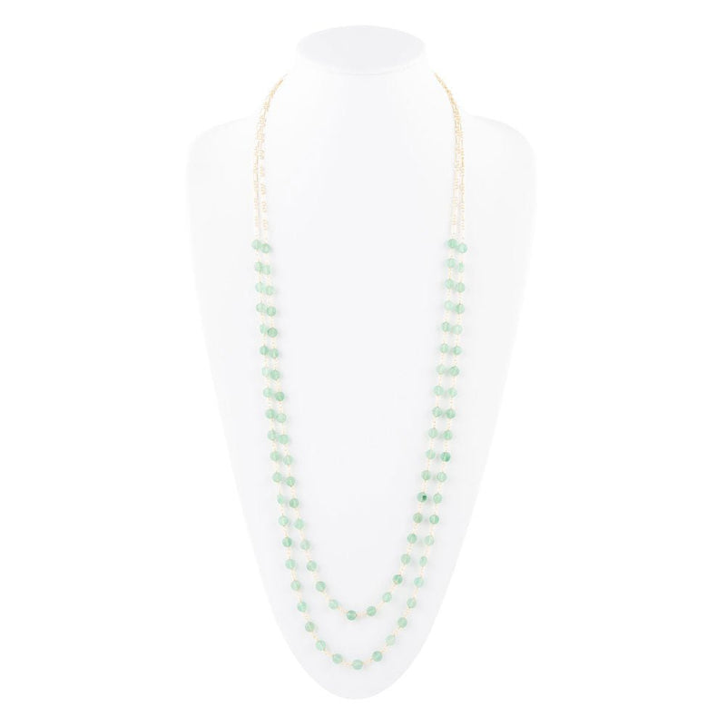 Two Row Green Aventurine Necklace