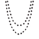 Two Row Onyx and Sterling Silver Necklace