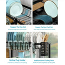 GobekUsa Double-layer Dish Drying Rack Kitchen Sink Organizer Drainboard Storage