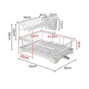GobekUsa Double-layer Dish Drying Rack Kitchen Sink Organizer Drainboard Storage