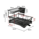 GobekUsa Double-layer Dish Drying Rack Kitchen Sink Organizer Drainboard Storage