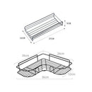 Two tier black metal corner storage shelves bathroom shower caddy by Decorbites