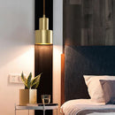 GobekUsa Brass Finish LED Pendant Light for Dining Room, Bedroom & Bar
