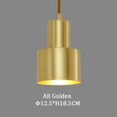 GobekUsa Brass Finish LED Pendant Light for Dining Room, Bedroom & Bar
