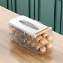 Two tier clear green & white egg storage box kitchen organizer by Decorbites