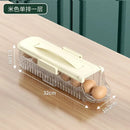 Two tier clear green & white egg storage box kitchen organizer by Decorbites