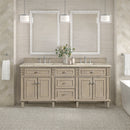 James Martin Lorelai 72" Double Bathroom Vanity, Whitewashed Oak