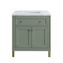 James Martin Chicago 30" Single Bathroom Vanity, Smokey Celadon