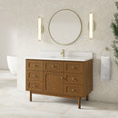 James Martin Laurent 48" Dual Mount Single Bathroom Vanity, Honey Oak