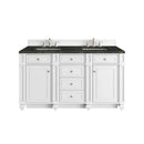 James Martin Bristol 60" Double Bathroom Vanity, Bright White