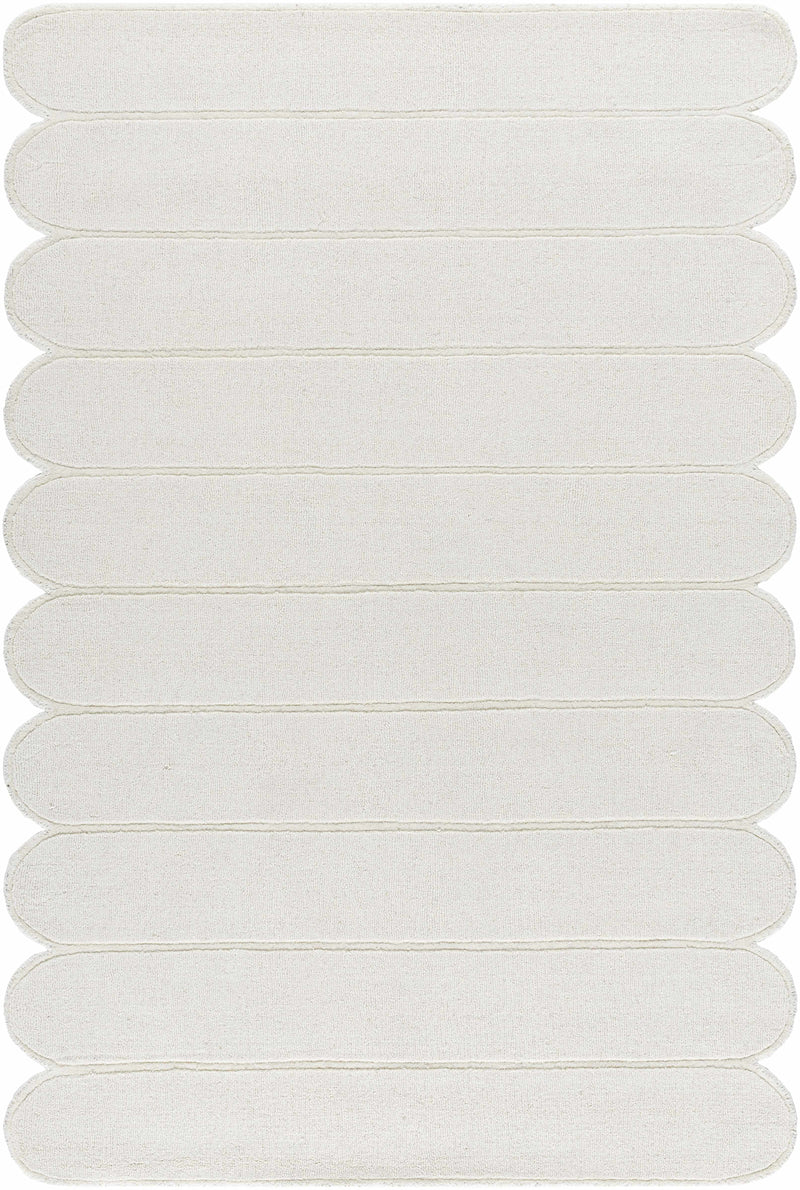 Tayte White Abstract Area Rug