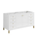 James Martin Chicago 60" Double Vanity Cabinet, Glossy White