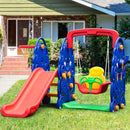 3-in-1 Junior Children Freestanding Design Climber Slide Swing Seat Basketball Hoop by LJGDeals
